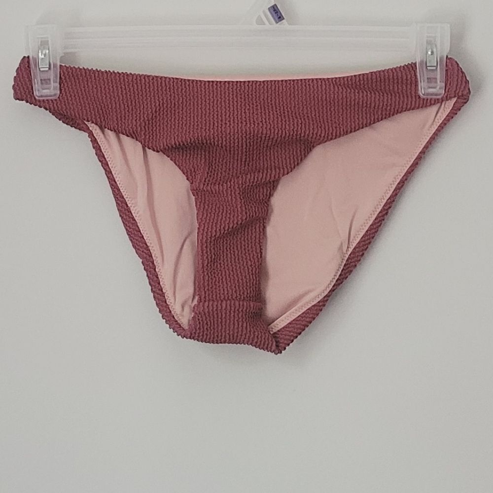 New J.Crew Scrunchie Hipster Bikini Bottom in Rust NWT